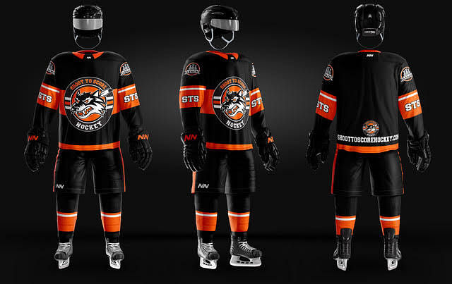 COLDOUTDOOR pirate ice hockey jersey accept custom name and number black